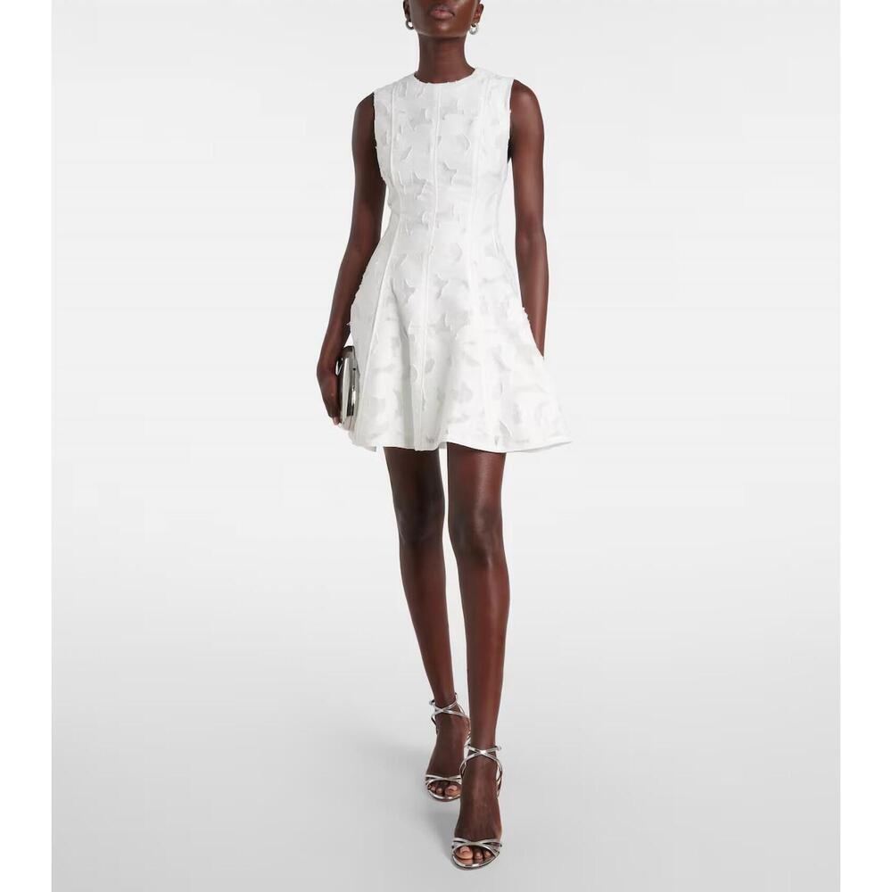 NEW SIMKHAI sylvia jacquard minidress in white